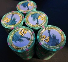 100 - Paulson President New Yorker Casino Poker Chips. Mint Condition