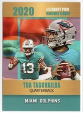 2020 Draft Pick Tua TAGOVAILOA Rookie Card /2000 Dolphins. rookie card picture