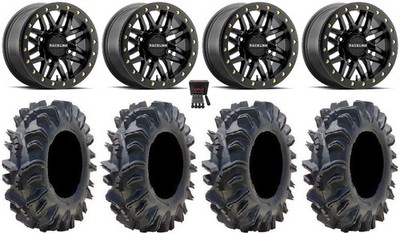 Raceline Ryno Bdlk 14'' Bk Wheels 26.5'' Terminator Tires Commander Maverick