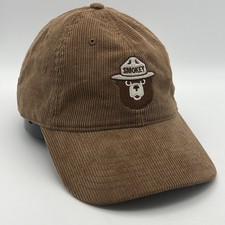 Smokey The Bear Corduroy Strapback Hat Brown Cap by Mad Engine Official Product