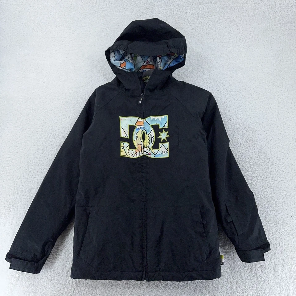 DC Shoes Jacket Mens Medium Hooded Zip Graphic Lined Skateboarding Snowboard - Image 2 of 4
