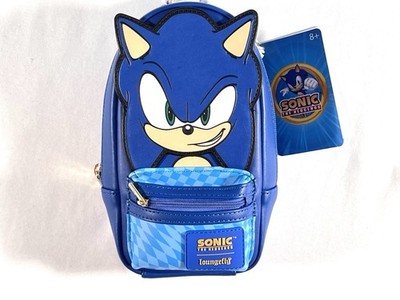 Sonic the Hedgehog AMC Loungefly Zipper Pouch Pencil Case Bag Blue NEW WITH TAGS