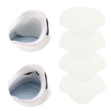 4 Pcs Shoe Heel Repair Patch Self-Adhesive Curved Sneaker Inside Patches, White