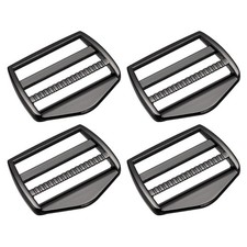 Metal Ladder Buckle Slider Tri-Glider, 4pcs 38mm Inner Size, Gun-black