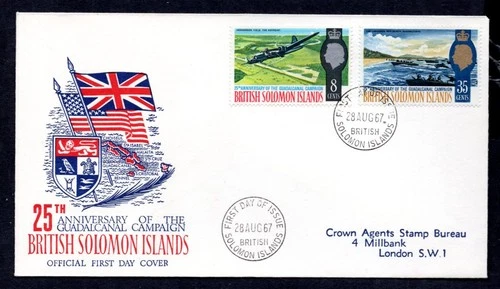 British Solomon Islands - 1967 25th Anniversary Guadalcanal First Day Cover
