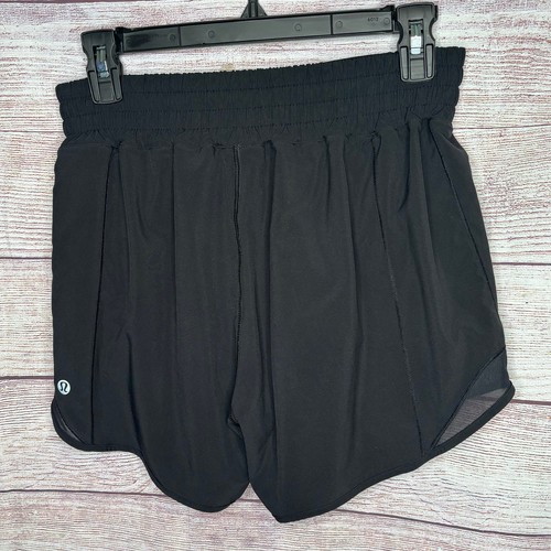 Lululemon schwarz Hotty heiß Laufen Activewear gefütterte Shorts Größe 6