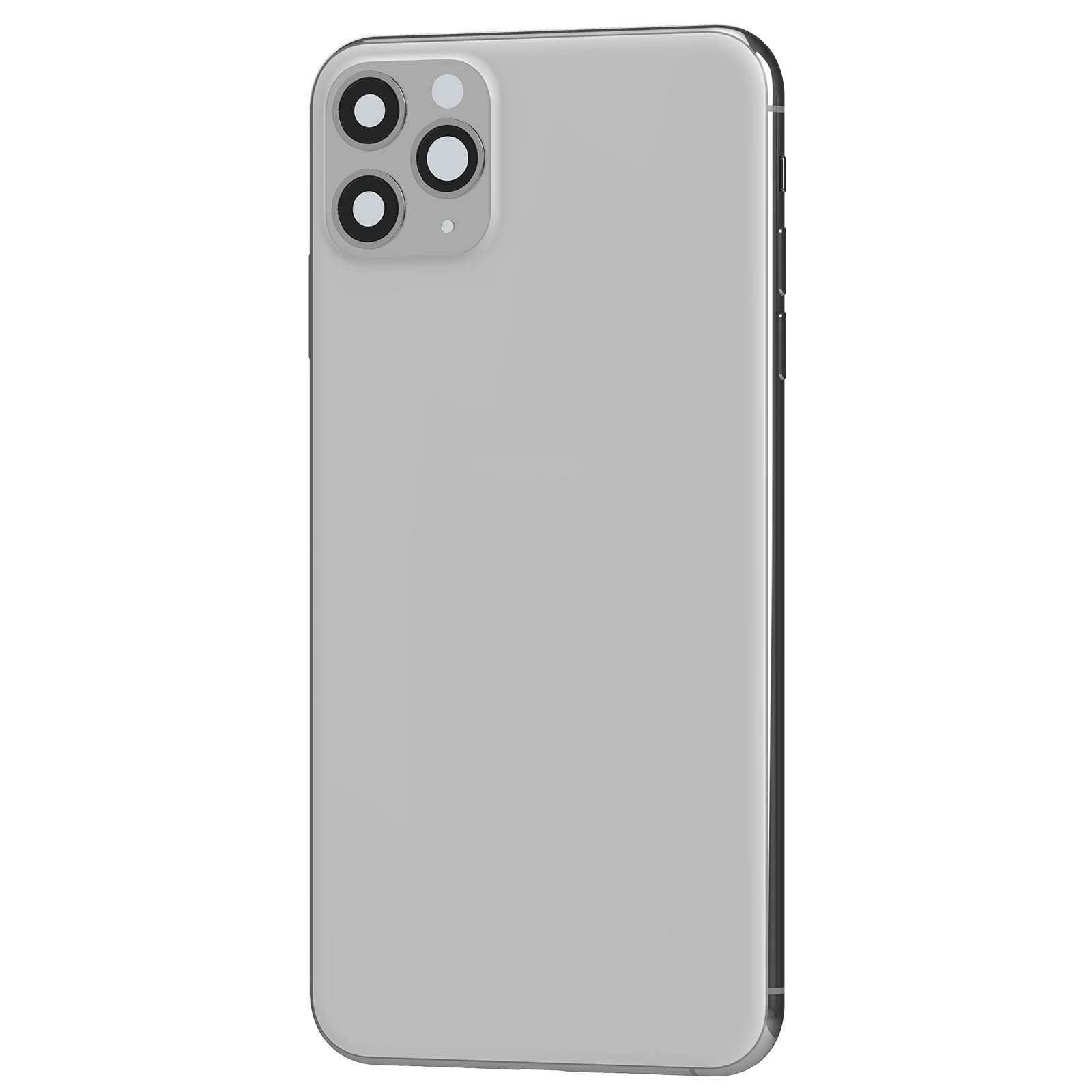 Châssis iPhone 11 Pro argent avec vitre arrière haute résistance Clappio