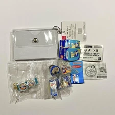 Blue gacha stuffed pouch set