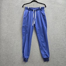 FIGS Women Scrub Pants XXS Blue Jogger Cargo Zip Zamora PO 1660 28" Inseam