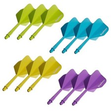 One Piece Dart Flights Sets,12Pcs with 4 Colors Standard Shaped Dart Flights