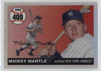 2006 Topps Chrome Home Run History Refractor /500 Mickey Mantle #MHR400 HOF tp9