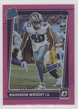 2021 Panini Donruss Optic Rated Rookie Pink Prizm Nahshon Wright #285 1p1