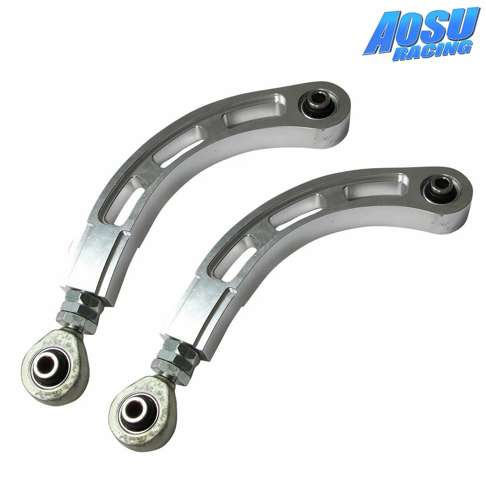 For 02-06 08-17 Mitsubishi Lancer Adjustable Bearing Rear Camber Arm Kit Silver - Image 2 of 4