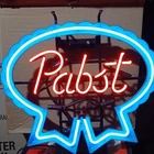 Pabst Neon Beer Sign Blue Red Breweriana Collectible Vintage Style Bar Decor