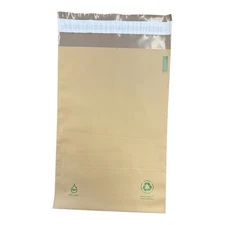 Biodegradable Poly Bag Mailer 500 #1 7.5x10.5 Brown Unlined Self Seal Envelope