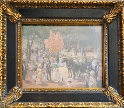''The Balloon Seller'' nach Alan Maley in einem wunderschönen verzierten vergoldeten Rahmen sehr guter Zustand. NDD