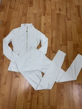 Lululemon White/Cream/Gold Set Defined Jacket and Leggings, Size 2