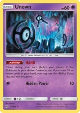 Unown (91) SM8 91/214 R Reverse Holofoil SM - Lost Thunder Pokemon Card MP