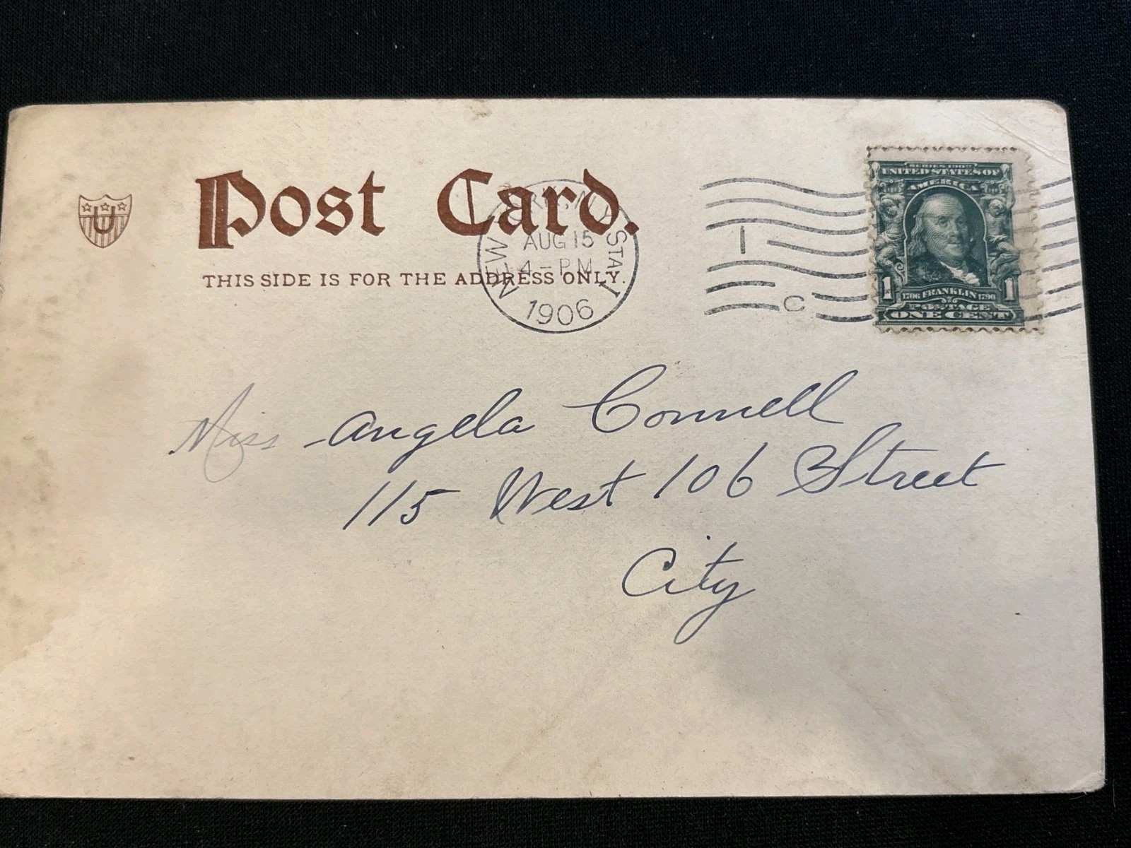 Ullman Mfg Co 983 A Friend in Need Postcard 1906 Undivided Back Blacksmith Girl