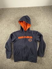 Chicago Bears Youth Size Medium Full Zip Hooded Sweatshirt NFL Football Hoodie