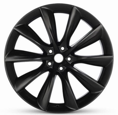 22x10 Rear Tesla Model X Turbine 2016 2017 2018 2019 2020 2021 OEM Wheel Rim BLK