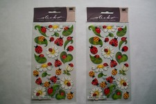 Ladybugs & White Daisies, Spring Flower Stick...