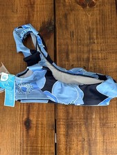 Lands End Draper James Womens Blue Single Strap Ruffled Bikini Top Size XS NWT