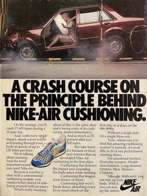 Nike Ad         A CRASH COURSE ON THE PRINCIPLE BEHIND NIKE-AIR CUSHIONING     1