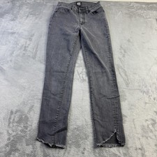 BDG Urban Outfitters Jeans Womens 25 Gray Twig High Rise Cropped Skinny Raw Hem