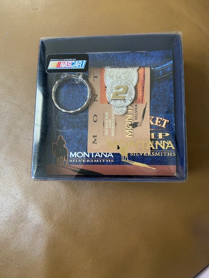 Montana Silversmiths NASCAR Rusty Wallace #2 Sterling Silver Pocket Clip Key New - Image 2 of 4