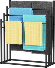 Towel Racks for Bathroom, 4 Tier Wide Towel Drying Rack Outdoor, Standing Tow...