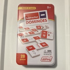 Junior Learning Subtraction Dominoes 28 Pieces Educational Toy JL482 Ages 5 