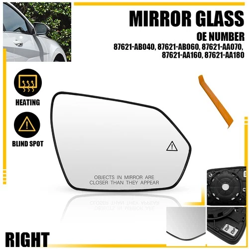 Passenger Side Mirror Glass w/Blind Spot for Hyundai Elantra 2021-25 87621-AB040
