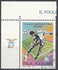 2000 ITALY USED LAZIO ITALIAN FOOTBALL CHAMPION DOUBLE APPENDIX TOP SX