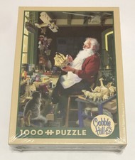 Cobble Hill 1000 Piece Jigsaw Puzzle Santa's Workbench 19.25x26.625 New Sealed