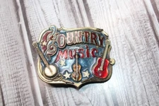 Vintage 1982 Country Music Belt Buckle The Great American Buckle Co Made In USA