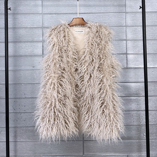 Womens Cardigan Shaggy Faux Fur Fleece Waistcoats Winter Gilet Jacket UK 2025 - Picture 70 of 80
