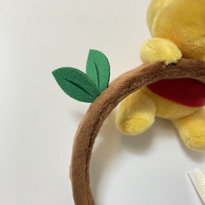 Tokyo Disney Pooh Plush Headband with Brown Band and Green Leaf Accent Disney Parks Winnie the Pooh Plush Headband Head Ears Tokyo  main image 4