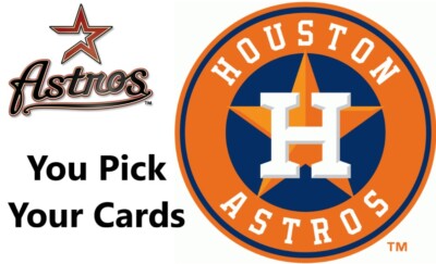 You Pick Your Cards - Houston Astros - Baseball Team Card Selection