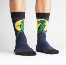 Sock it to Me T-Rex men's crew socks NEW dinosaurs