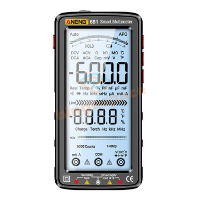 ANENG 681 LCD Digital Multimeter 6000Count AC/DC Voltage Tester Resistance Meter