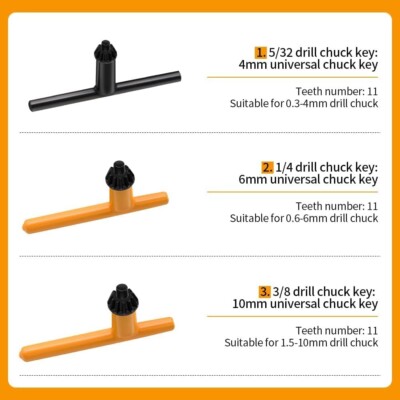 QLNE 5 Sizes Drill Chuck Key Wrench, Replacement Drill India