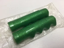 Vintage NOS Hunt Wilde Green Glitter Bicycle Handlebar Grips 
