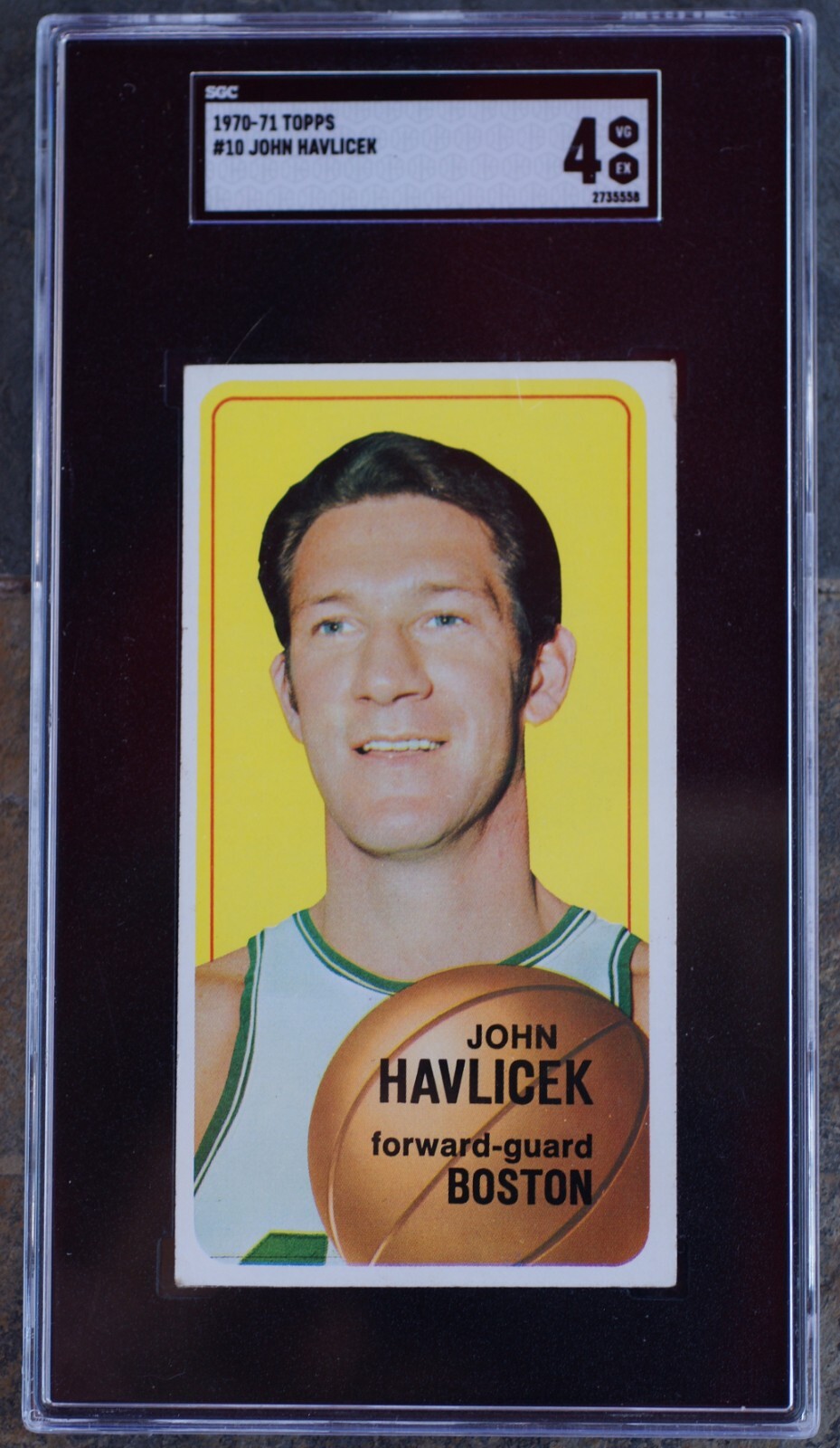 1970-71 Topps #10 NBA John Havlicek SGC 4 VG EX Boston