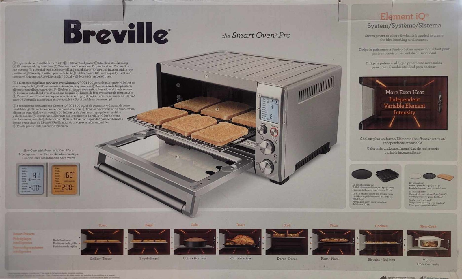 *NEW* Breville the Smart Oven Pro Toaster Oven BOV845BSSBrushed