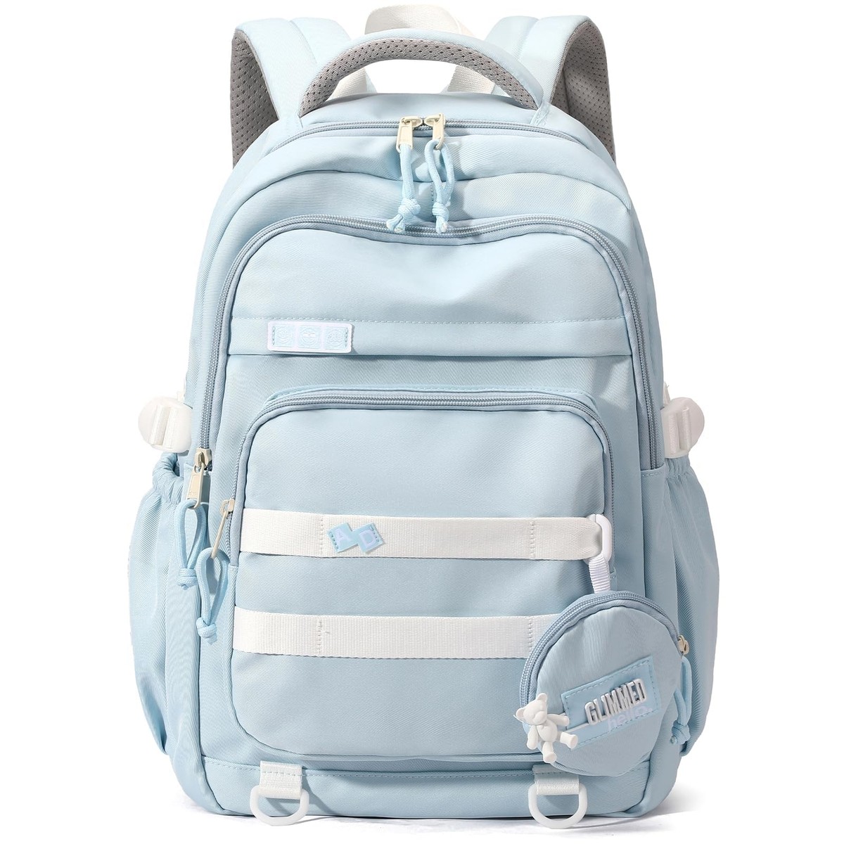 Kids Aesthetic Blue Backpack Girls Teens School Bookbag Elementary