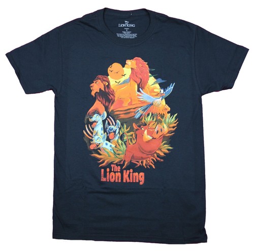 Lion King Mens T-Shirt - Colorful Painted Character Collage Over Name - 第 1/1 張圖片