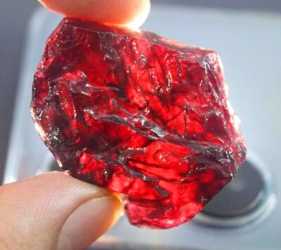 GIE Certified Natural Red Painite 100 Ct Raw Rough Myanmar Loose Gemstone