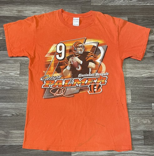 Vintage Cincinnati Bengals Carson Palmer Shirt Men’s Medium Orange Short Sleeve - Picture 1 of 7