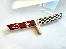 1pc Chrome Rear Gas Lid Crossed Flag Emblem Badge 1981 C3 Corvette 1pc Chrome Rear Gas Lid Crossed Flag Emblem Badge 1981 C3 Corvette